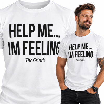 KOSZULKA ŚWIĄTECZNA THE GRINCH - HELP ME I'M FEELING
